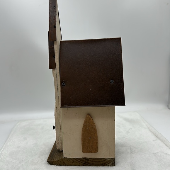 Church Wooden & Metal BirdHouse Decoration - Picture 6 of 8